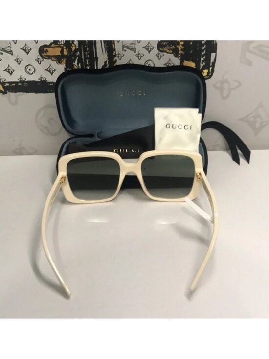 New Authentic Gucci Cream Sunglasses for Women GG0632s 004 main image 5